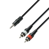 ADAM HALL K3YWCC0600 | Cable de Audio de Minijack 3,5 mm estéreo a 2 RCA macho 6 m