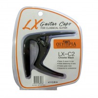 OLYMPIA LX-C2 | Capodastro Negro Clásico Metálico para Guitarra Clásica 